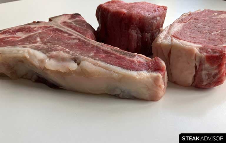 Differences in Thickness: Ribeye, New York Strip, and Filet Mignon