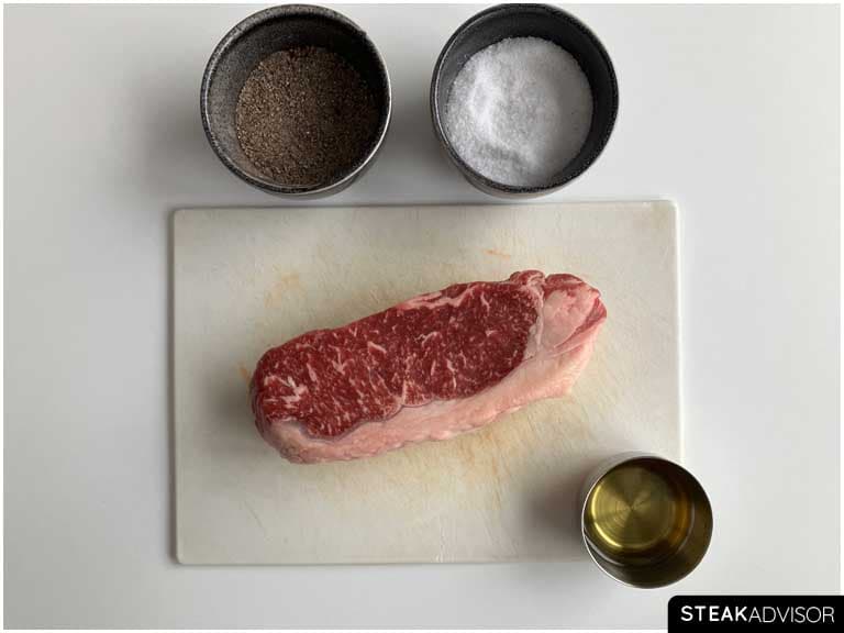 Ingredients for Searing a Steak