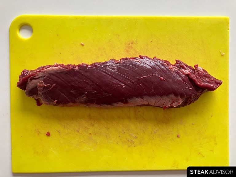 hanger steak ready for butterflying