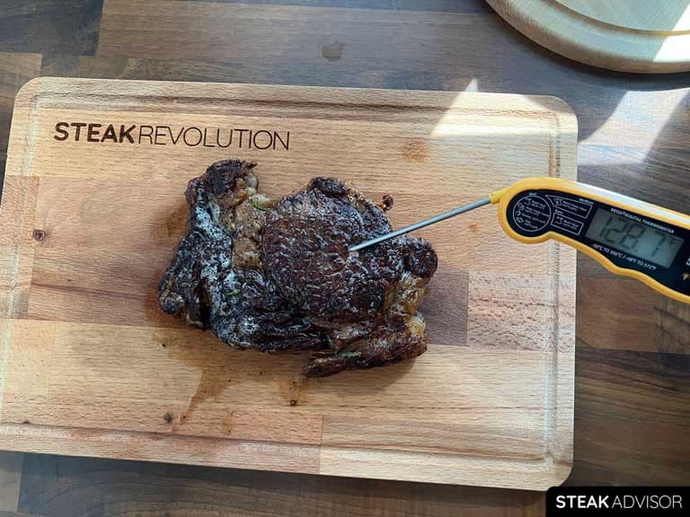 Pan Seared Ribeye Steak temperature