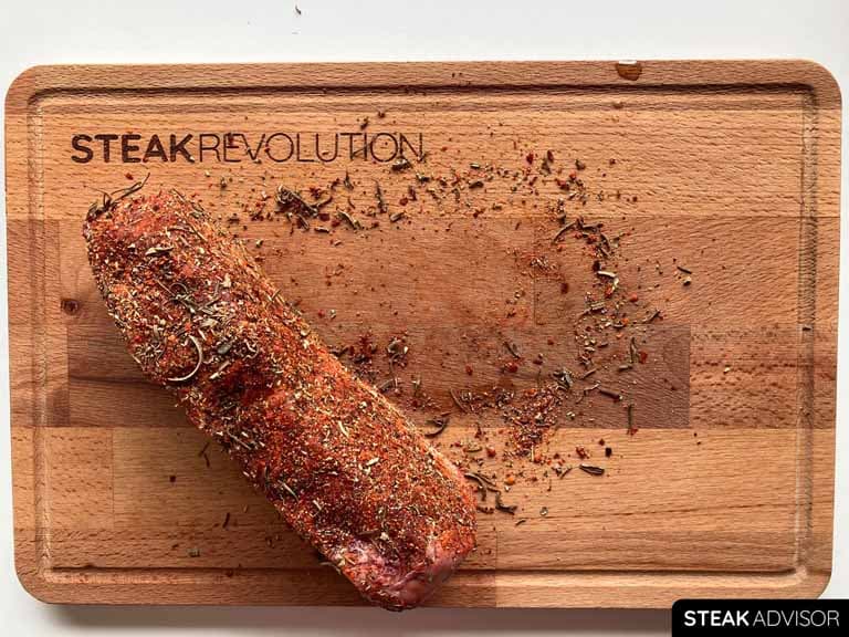 picanha steak seasoned with blackening seasoning