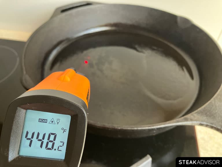 Preheating a Cast-Iron Skillet