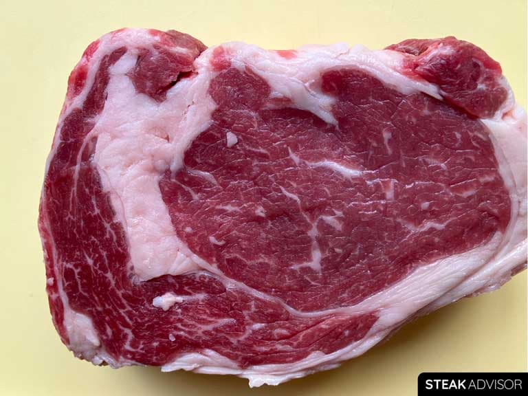 Ribeye steak with nice marbling