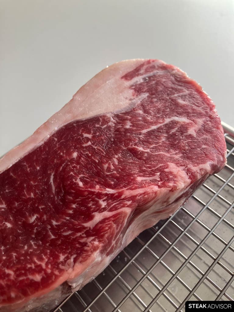 Steak after 5 hours of dry brining.