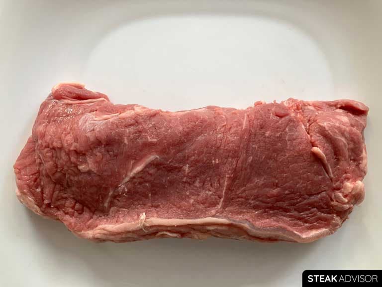 Strip steak, freshly unwrapped from its packaging