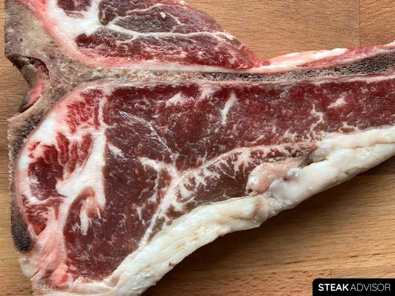 T-bone steak, 24 hours after salting