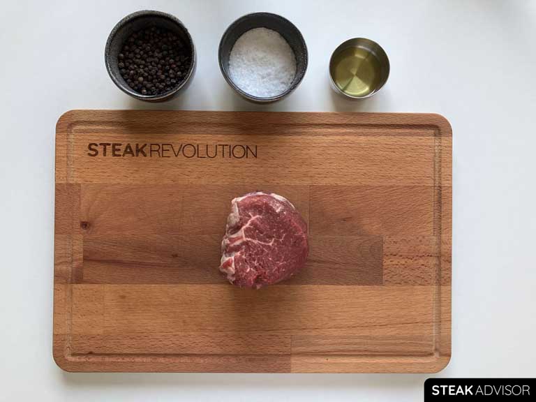 all ingredients for blue steak