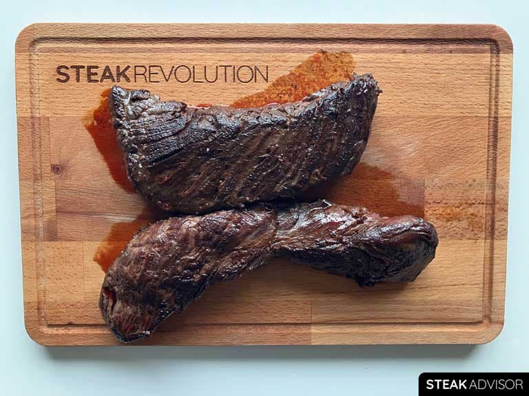 cooked hanger steak