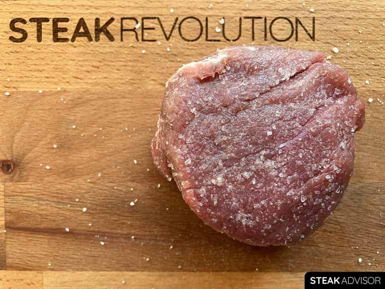 Filet mignon, 5 minutes after salting