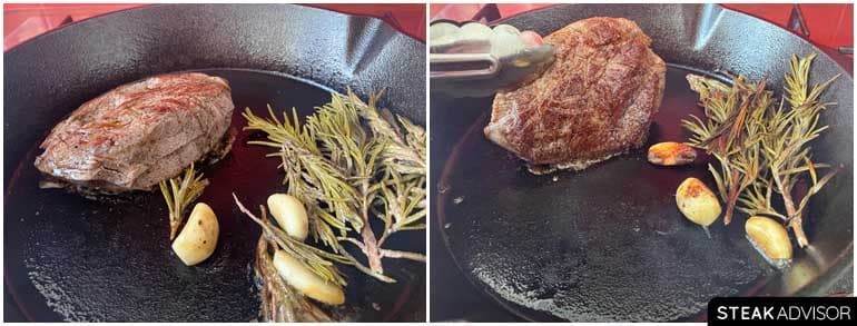 final sear sous vide steak