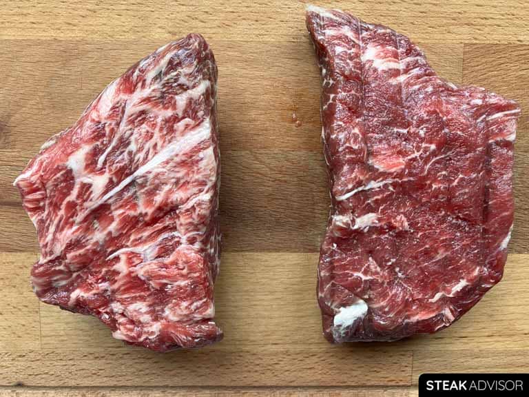 Flat iron steak, 24 hours after salting