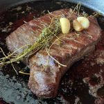 pan seared bavette steak