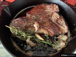 pan seared porterhouse steak