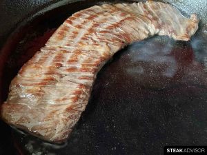 pan seared skirt steak
