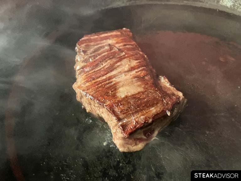 pan seared skirt steak