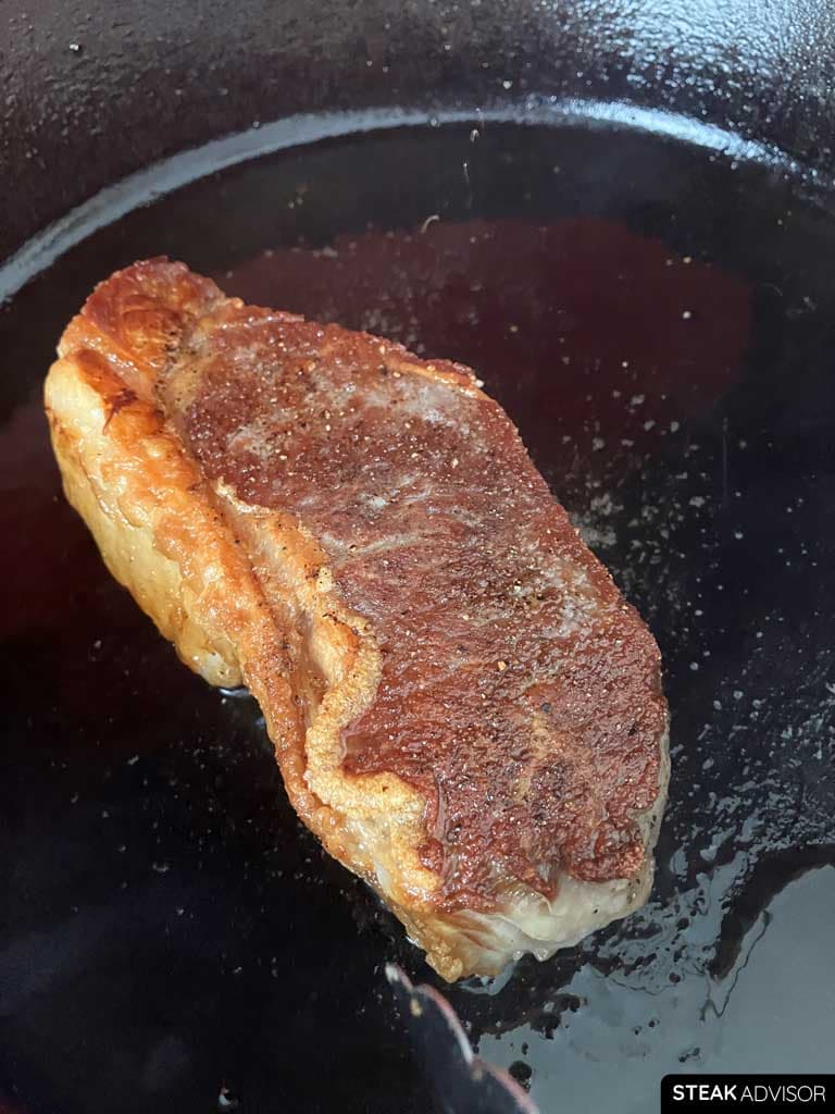 Pan-seared steak
