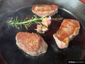 pan seared tri tip steaks