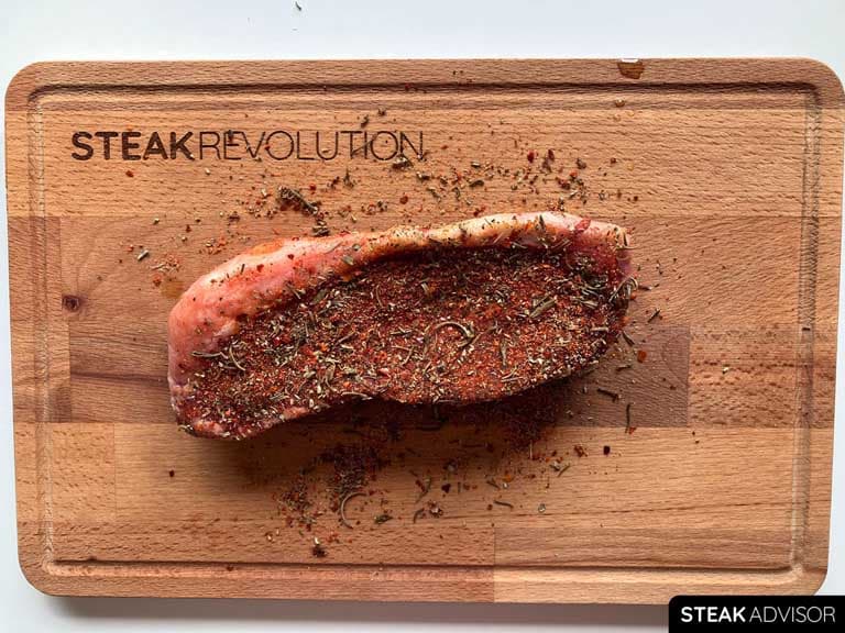 picanha steak seasoned with blackening seasoning