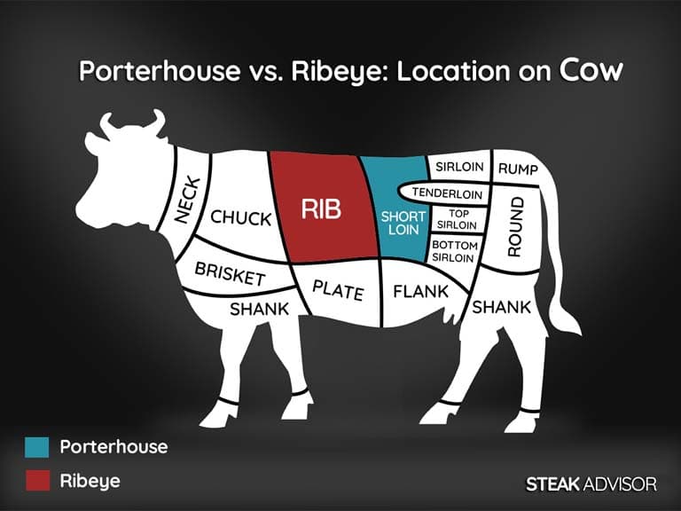 Comparison: Porterhouse vs. Ribeye Cuts from the Cow