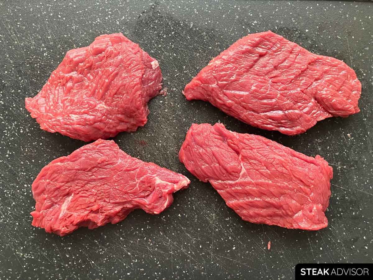 raw minute steaks