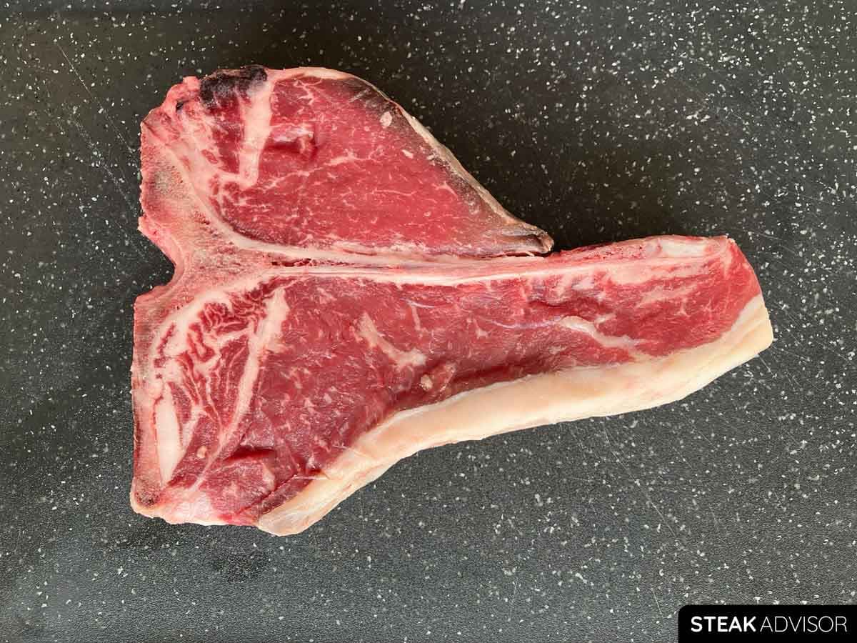 raw porterhouse steak