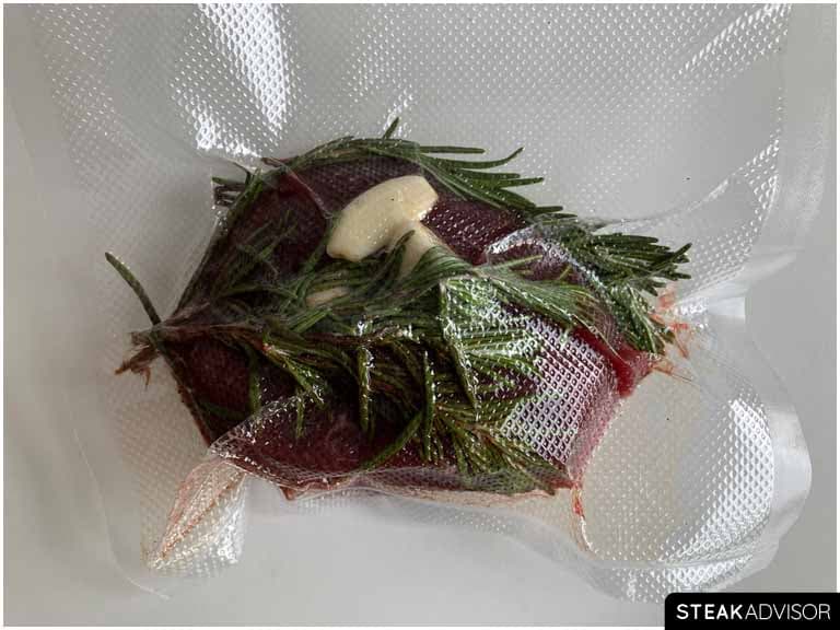 steak aromatics in a bag sous vide