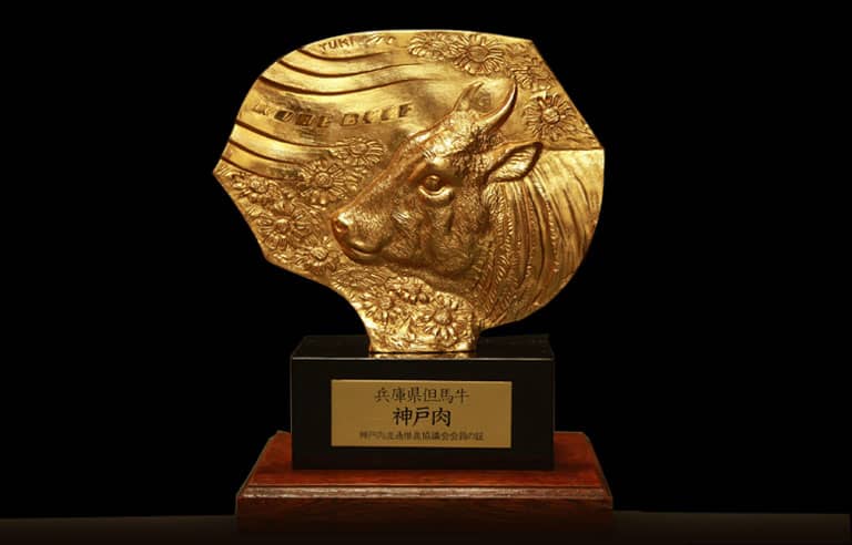 tajima cattle bronze statuette