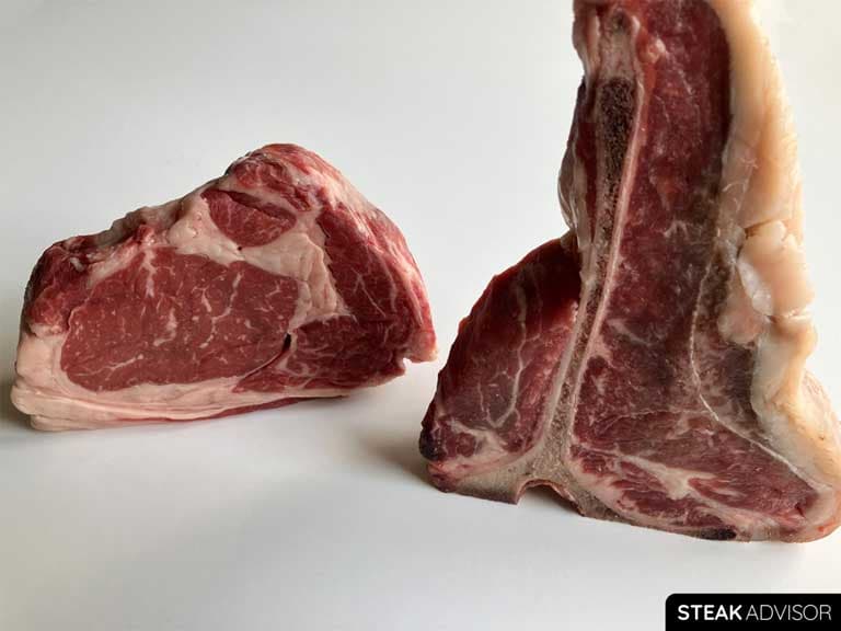 Comparison of T-Bone and Ribeye